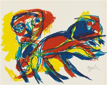 KAREL APPEL Three color lithographs.